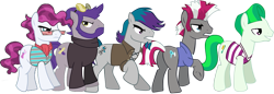 Size: 1119x384 | Tagged: safe, artist:dragonchaser123, episode:power ponies, g4, my little pony: friendship is magic, blow dry, comb over, henchmen, male, neon brush, quick trim, simple background, the unconditioner, transparent background