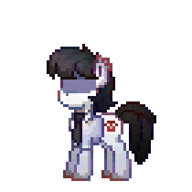 Size: 280x280 | Tagged: safe, artist:thebadbadger, oc, oc only, oc:phoney, species:pony, pony town, animated, pixel art, simple background, solo, transparent background