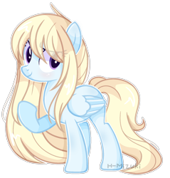 Size: 1512x1580 | Tagged: safe, artist:harukamizuki-chan, artist:pegasski, base used, oc, oc only, species:pegasus, species:pony, eye clipping through hair, female, mare, simple background, solo, transparent background, white outline