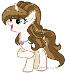 Size: 1068x1140 | Tagged: safe, artist:harukamizuki-chan, artist:pegasski, base used, oc, oc only, species:pony, species:unicorn, female, jewelry, mare, necklace, simple background, solo, transparent background, white outline
