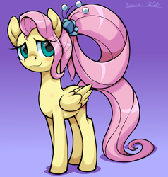 Size: 2730x2862 | Tagged: safe, artist:moonseeker, character:fluttershy, species:pegasus, species:pony, episode:the last problem, g4, my little pony: friendship is magic, blushing, female, mare, older, older fluttershy, solo