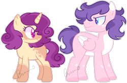 Size: 2008x1312 | Tagged: safe, artist:kurosawakuro, base used, oc, oc only, parent:cookie crumbles, parent:posey shy, parents:cookieshy, species:pegasus, species:pony, species:unicorn, colored pupils, female, magical lesbian spawn, male, mare, offspring, simple background, stallion, transparent background, two toned wings, wings