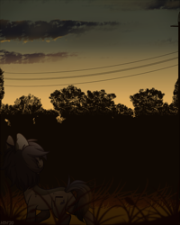 Size: 720x900 | Tagged: safe, artist:higgly-chan, oc, oc only, species:earth pony, species:pony, power line, solo