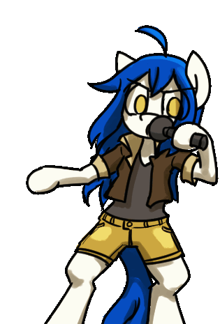 Size: 315x465 | Tagged: safe, artist:spheedc, oc, oc only, oc:light chaser, species:earth pony, species:pony, ahoge, animated, bipedal, clothing, digital art, female, frame by frame, gif, mare, microphone, rapper, rapping, semi-anthro, simple background, transparent background