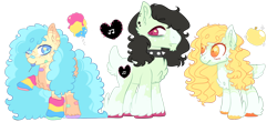 Size: 1280x562 | Tagged: safe, artist:kurosawakuro, base used, oc, oc:blue pineapple, oc:caramel pie, oc:golden apple, parent:applejack, parent:coloratura, parents:rarajack, species:earth pony, species:pony, deer tail, female, magical lesbian spawn, male, mare, multicolored hooves, offspring, simple background, stallion, tongue out, transparent background