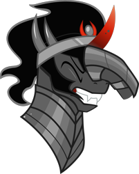 Size: 4019x5000 | Tagged: safe, artist:mrkat7214, character:king sombra, species:pony, species:unicorn, bust, disembodied hoof, facehoof, high res, male, sharp teeth, simple background, solo, teeth, transparent background, vector