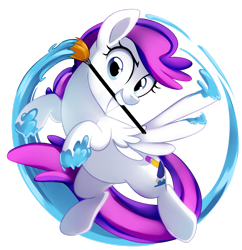 Size: 2408x2490 | Tagged: safe, artist:pepooni, oc, oc only, oc:blank canvas, species:pegasus, species:pony, bronycon, bronycon 2015, bronycon mascots, cute, flying, paint, paint on feathers, paint on fur, paintbrush, simple background, solo, transparent background