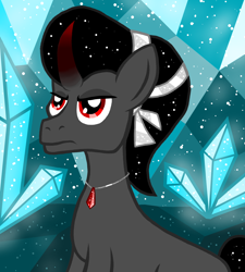 Size: 1350x1500 | Tagged: safe, artist:katya, character:king sombra, species:crystal pony, species:pony, crystal, crystal empire, past, young, younger