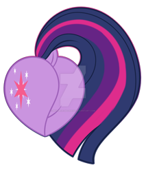 Size: 1600x1881 | Tagged: safe, artist:missmele-madness, character:twilight sparkle, species:alicorn, species:pony, butt, butt only, cutie mark, deviantart watermark, dock, female, heart butt, mare, obtrusive watermark, plot, rear view, simple background, solo, stupid sexy twilight, transparent background, twibutt, watermark