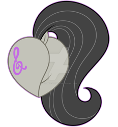 Size: 1600x1727 | Tagged: safe, artist:missmele-madness, character:octavia melody, species:earth pony, species:pony, butt, butt only, cutie mark, deviantart watermark, dock, female, heart butt, mare, obtrusive watermark, plot, rear view, simple background, solo, transparent background, treblebutt, watermark