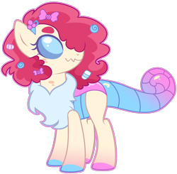 Size: 2344x2298 | Tagged: safe, artist:kurosawakuro, base used, oc, parent:pinkie pie, parent:thorax, species:changepony, colored hooves, female, hybrid, interspecies offspring, offspring, parents:thorapie, simple background, solo, transparent background