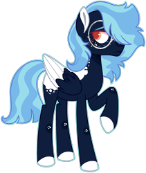 Size: 2340x2772 | Tagged: safe, artist:kurosawakuro, base used, oc, parent:cozy glow, parent:star tracker, species:pegasus, species:pony, colored pupils, glasses, male, offspring, parents:cozytracker, simple background, solo, stallion, transparent background, two toned wings, wings
