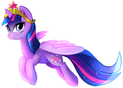 Size: 1906x1362 | Tagged: safe, artist:pepooni, character:twilight sparkle, character:twilight sparkle (alicorn), species:alicorn, species:pony, cute, female, looking at you, mare, simple background, smiling, twiabetes, white background