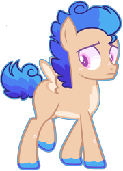 Size: 1788x2478 | Tagged: safe, artist:kurosawakuro, base used, oc, parent:rumble, parent:spur, species:pegasus, species:pony, colored hooves, freckles, male, offspring, parents:rumblespur, simple background, solo, teenager, transparent background
