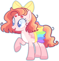 Size: 1588x1648 | Tagged: safe, artist:kurosawakuro, base used, oc, parent:star tracker, parent:tender taps, species:earth pony, species:pony, bow, clothing, female, freckles, hair bow, magical gay spawn, mare, offspring, outline, parents:tendertracker, simple background, skirt, solo, transparent background