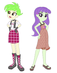 Size: 490x619 | Tagged: safe, artist:berrypunchrules, character:cherry crash, character:starlight, g4, my little pony:equestria girls, cherry crash, redesign, simple background, starlight, transparent background