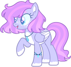 Size: 1524x1420 | Tagged: safe, artist:kurosawakuro, artist:pegasski, base used, oc, oc only, parent:silver spoon, parent:wind sprint, species:pegasus, species:pony, colored pupils, female, jewelry, magical lesbian spawn, mare, necklace, offspring, parents:silversprint, raised hoof, simple background, solo, transparent background, two toned wings, wings