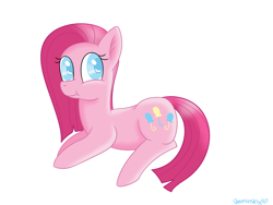 Size: 2000x1500 | Tagged: safe, artist:verminshy, character:pinkamena diane pie, character:pinkie pie, species:earth pony, species:pony, chubby, female, mare, simple background, solo, white background