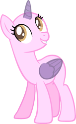 Size: 983x1609 | Tagged: safe, artist:pegasski, oc, oc only, species:alicorn, species:pony, episode:rarity takes manehattan, g4, my little pony: friendship is magic, alicorn oc, bald, base, eyelashes, horn, simple background, smiling, solo, spread wings, transparent background, wings