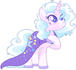 Size: 2712x2496 | Tagged: safe, artist:kurosawakuro, base used, parent:starlight glimmer, parent:trixie, parents:startrix, species:pony, species:unicorn, cape, clothing, female, magical lesbian spawn, mare, offspring, simple background, solo, transparent background, trixie's cape