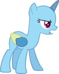 Size: 999x1247 | Tagged: safe, artist:pegasski, oc, oc only, species:alicorn, species:pony, episode:stranger than fanfiction, alicorn oc, bald, base, eyelashes, horn, open mouth, scowl, simple background, smiling, solo, transparent background, wings