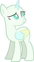 Size: 963x1756 | Tagged: safe, artist:pegasski, oc, oc only, species:alicorn, species:pony, episode:top bolt, g4, my little pony: friendship is magic, alicorn oc, bald, base, eyelashes, frown, horn, looking up, simple background, solo, transparent background, wings, worried