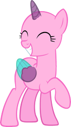 Size: 972x1729 | Tagged: safe, artist:pegasski, oc, oc only, species:alicorn, species:pony, episode:the cutie map, g4, my little pony: friendship is magic, alicorn oc, bald, base, eyelashes, eyes closed, horn, raised hoof, simple background, smiling, solo, transparent background, wings