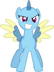 Size: 990x1324 | Tagged: safe, artist:pegasski, oc, oc only, species:alicorn, species:pony, episode:may the best pet win, g4, my little pony: friendship is magic, alicorn oc, bald, base, eyelashes, frown, horn, scowl, simple background, solo, spread wings, transparent background, two toned wings, wings