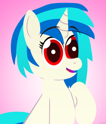 Size: 5658x6600 | Tagged: safe, artist:agkandphotomaker2000, character:dj pon-3, character:vinyl scratch, species:pony, species:unicorn, cute, female, lineless, lineless art, looking at you, mare, open mouth, raised hoof, simple background, solo, vinylbetes