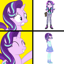 Size: 1280x1280 | Tagged: safe, artist:lifes-remedy, artist:osipush, edit, character:starlight glimmer, species:pony, species:unicorn, equestria girls:mirror magic, g4, my little pony: equestria girls, my little pony:equestria girls, spoiler:eqg specials, hotline bling, meme, simple background, transparent background
