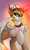 Size: 1800x3000 | Tagged: safe, artist:skitsroom, character:daybreaker, character:princess celestia, species:alicorn, species:pony, episode:a royal problem, g4, my little pony: friendship is magic, 1st place, armor, eyebrows, fangs, female, leg fluff, looking at you, mane of fire, mare, medal, raised hoof, sharp teeth, solo, wing fluff, wings