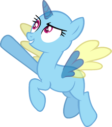 Size: 986x1120 | Tagged: safe, artist:pegasski, oc, oc only, species:alicorn, species:pony, episode:the cart before the ponies, g4, my little pony: friendship is magic, alicorn oc, bald, base, eyelashes, eyes closed, flying, grin, horn, raised hoof, simple background, smiling, solo, transparent background, two toned wings, wings