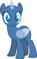 Size: 953x1511 | Tagged: safe, artist:pegasski, oc, oc only, species:alicorn, species:pony, episode:to where and back again, g4, my little pony: friendship is magic, alicorn oc, bald, base, eyelashes, eyes closed, horn, raised hoof, simple background, smiling, solo, transparent background, two toned wings, wings