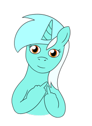 Size: 887x1211 | Tagged: safe, artist:dyonys, character:lyra heartstrings, hand, hoof hands, looking at you, middle finger, simple background, transparent background, vulgar