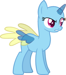 Size: 1027x1178 | Tagged: safe, artist:pegasski, oc, oc only, species:alicorn, species:pony, episode:stranger than fanfiction, alicorn oc, bald, base, eyelashes, horn, simple background, solo, suspicious, transparent background, two toned wings, wings