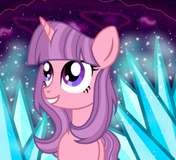 Size: 1100x1000 | Tagged: safe, artist:katya, character:masked matter-horn, species:pony, species:unicorn, episode:power ponies, g4, my little pony: friendship is magic, crystal, glow, ice, spell