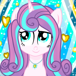 Size: 800x800 | Tagged: safe, artist:katya, character:princess flurry heart, species:alicorn, species:pony, g4, adult, female, heart, jewelry, older, older flurry heart, solo