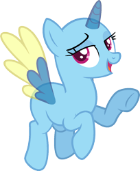 Size: 982x1206 | Tagged: safe, artist:pegasski, oc, oc only, species:alicorn, species:pony, episode:fame and misfortune, g4, my little pony: friendship is magic, alicorn oc, bald, base, bedroom eyes, eyelashes, flying, horn, open mouth, simple background, smiling, solo, transparent background, two toned wings, underhoof, wings