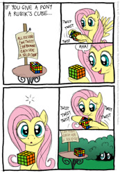 Size: 558x808 | Tagged: safe, artist:kturtle, character:fluttershy, comic, female, rubik's cube, solo
