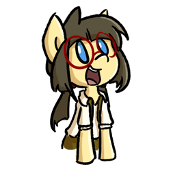 Size: 450x450 | Tagged: safe, artist:spheedc, oc, oc only, oc:sphee, species:earth pony, species:pony, g4, clothing, digital art, female, filly, glasses, mare, simple background, solo, transparent background