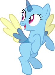 Size: 973x1323 | Tagged: safe, artist:pegasski, oc, oc only, species:alicorn, species:pony, episode:rainbow falls, g4, my little pony: friendship is magic, alicorn oc, bald, base, eyelashes, grin, horn, looking back, open mouth, rearing, simple background, smiling, solo, transparent background, two toned wings, underhoof, wings