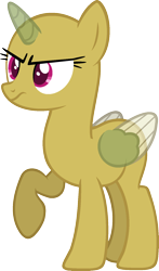 Size: 974x1661 | Tagged: safe, artist:pegasski, oc, oc only, species:alicorn, species:pony, episode:stranger than fanfiction, g4, alicorn oc, bald, base, eyelashes, frown, horn, open mouth, raised hoof, simple background, solo, transparent background, two toned wings, wings