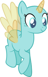 Size: 976x1551 | Tagged: safe, artist:pegasski, oc, oc only, species:alicorn, species:pony, episode:equestria games, g4, my little pony: friendship is magic, alicorn oc, bald, base, eyelashes, flying, horn, looking down, simple background, smiling, solo, transparent background, two toned wings, wings