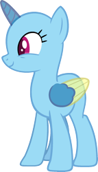 Size: 990x1726 | Tagged: safe, artist:pegasski, oc, oc only, species:alicorn, species:pony, episode:non-compete clause, g4, my little pony: friendship is magic, alicorn oc, bald, base, eyelashes, horn, simple background, smiling, solo, transparent background, two toned wings, wings