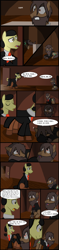 Size: 1280x5401 | Tagged: safe, artist:mr100dragon100, comic:new beginnings and new friends, g4, adam (frankenstein monster), comic, dark forest au's dr. jekyll and mr. hyde, hungry, scared, sitting, stomach growl