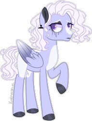 Size: 2148x2814 | Tagged: safe, artist:kurosawakuro, oc, parent:inky rose, parent:lily lace, species:pegasus, species:pony, g4, magical lesbian spawn, male, offspring, parents:inkylace, simple background, stallion, transparent background, two toned wings, wings