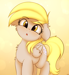 Size: 2300x2500 | Tagged: safe, artist:heavymetalbronyyeah, character:derpy hooves, species:pegasus, species:pony, g4, blushing, cheek fluff, chest fluff, cute, derpabetes, ear fluff, floppy ears, looking at you, open mouth, solo, underp, weapons-grade cute