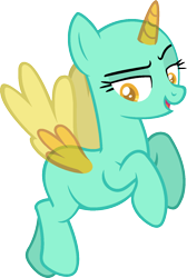 Size: 987x1468 | Tagged: safe, artist:pegasski, oc, oc only, species:alicorn, species:pony, episode:the washouts, g4, my little pony: friendship is magic, alicorn oc, bald, base, eyelashes, flying, horn, open mouth, simple background, solo, transparent background, two toned wings, wings