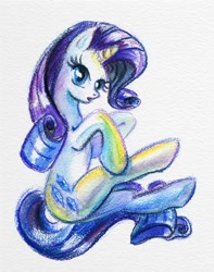 Size: 945x1200 | Tagged: safe, artist:maytee, character:rarity, female, solo, traditional art