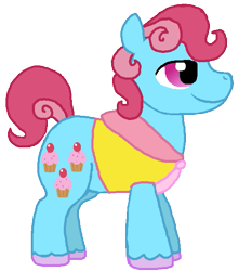 Size: 511x577 | Tagged: safe, artist:starryoak, character:cup cake, species:earth pony, species:pony, clothing, coffee cake, male, necktie, rule 63, shirt, simple background, smiling, solo, stallion, transparent background, unshorn fetlocks